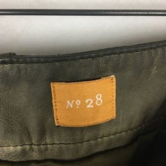 Pilcro and the Letterpress Brown Khaki Vegan Leather Shorts 28 - Picture 7 of 8